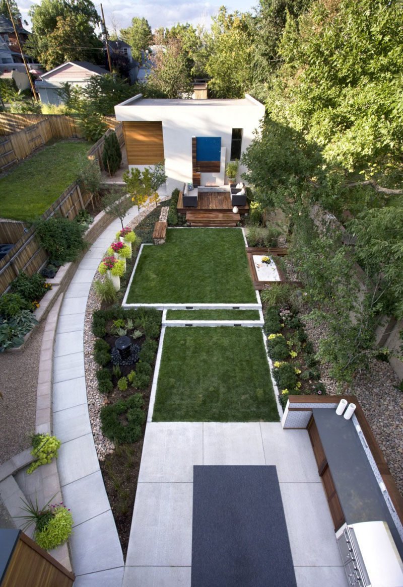 16 inspirational backyard landscape designs as seen from above