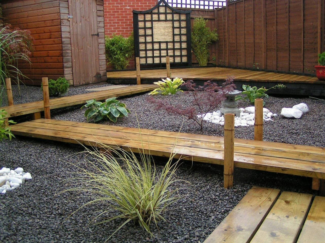 Japanese Garden Design Japanese Garden With Wood Pathway For with regard to Japanese Garden Design