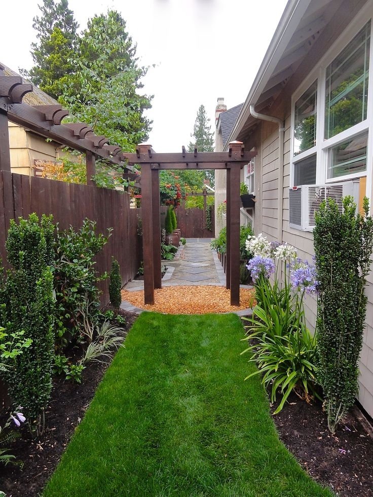 17 Best Images About Narrow Side Yard Ideas On Pinterest | Arbors with regard to Landscaping Ideas For Narrow Side Yard