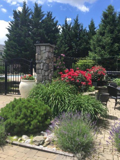 pool patio landscaping-westmisnter=md - westminster lawn