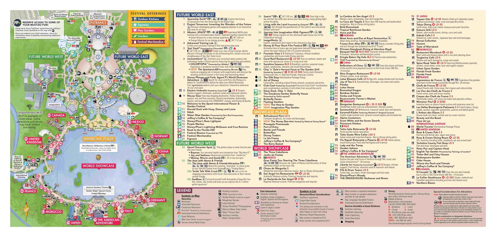 2018 epcot international flower & garden guide map - blog mickey