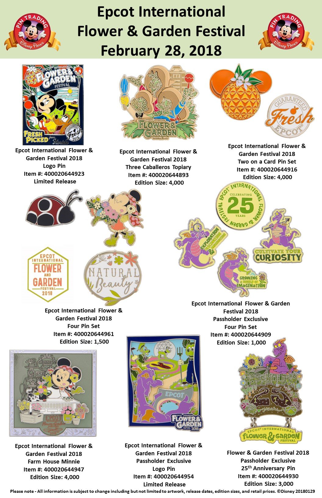 epcot international flower & garden festival pins announced