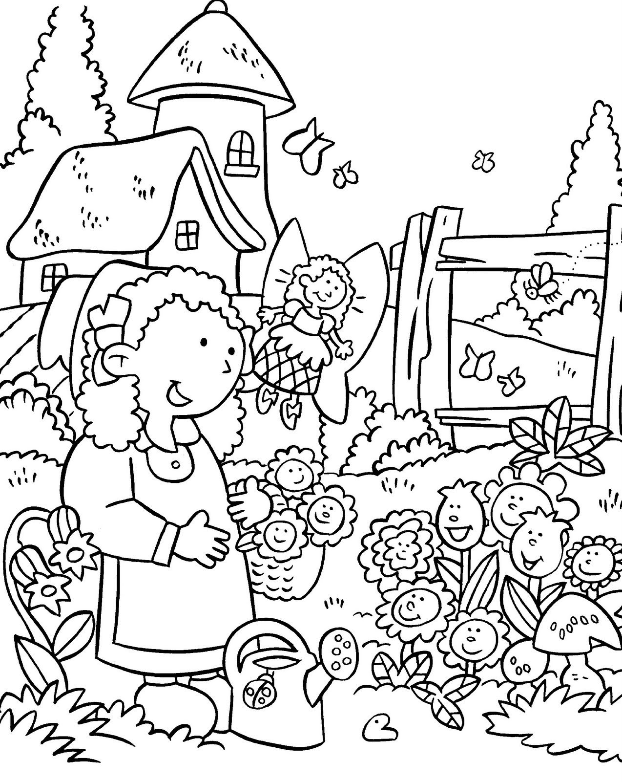 gardening coloring pages - best coloring pages for kids