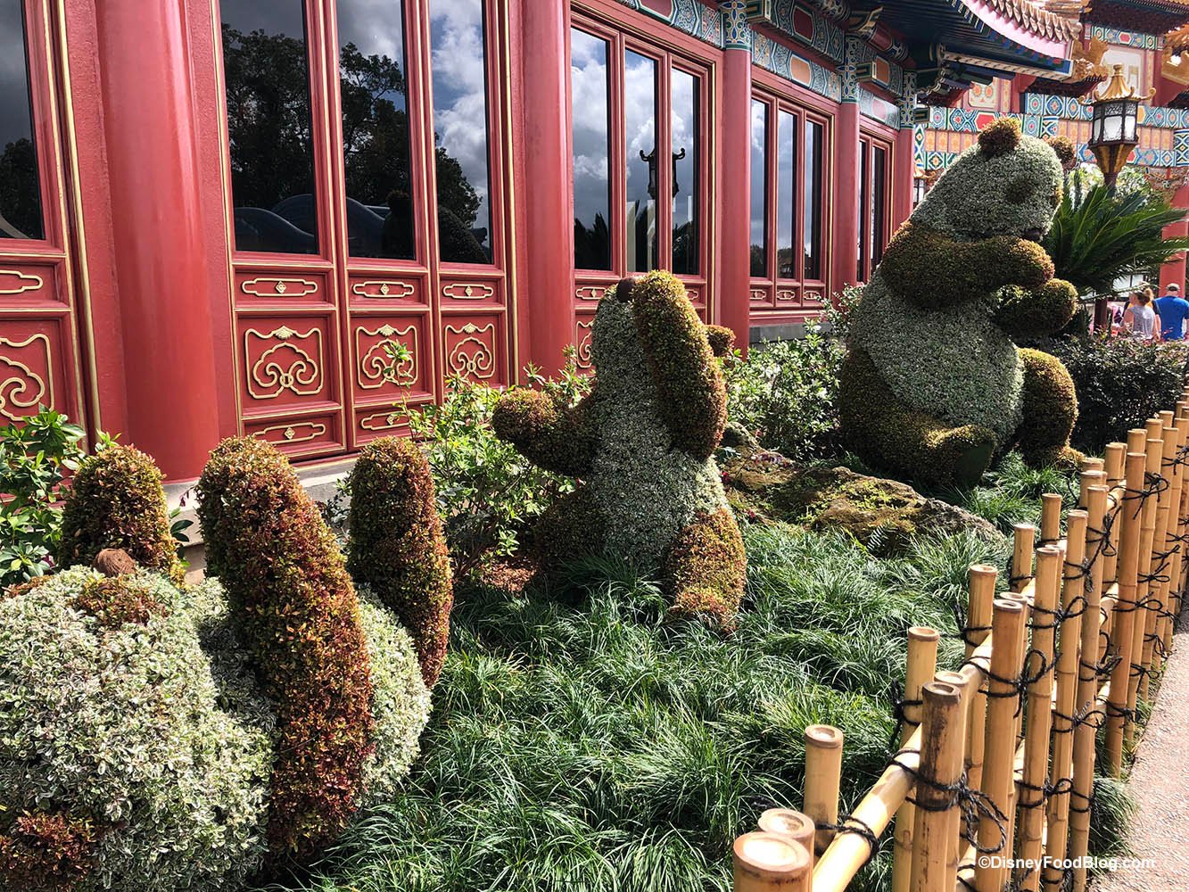 what's new in epcot: festival booths, topiaries, construction