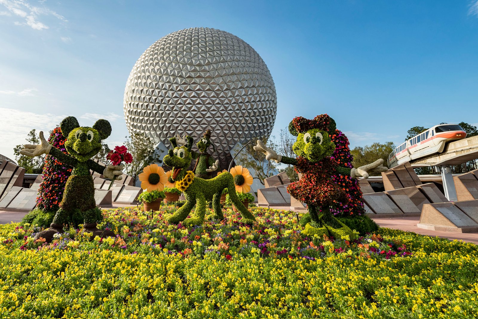 the 2019 epcot international flower & garden festival topiaries
