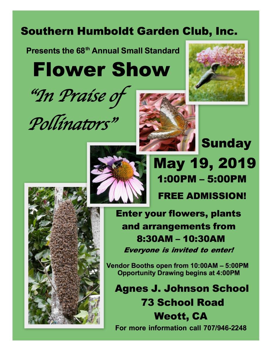 southern humboldt garden club hosting 68th annual flower show on may