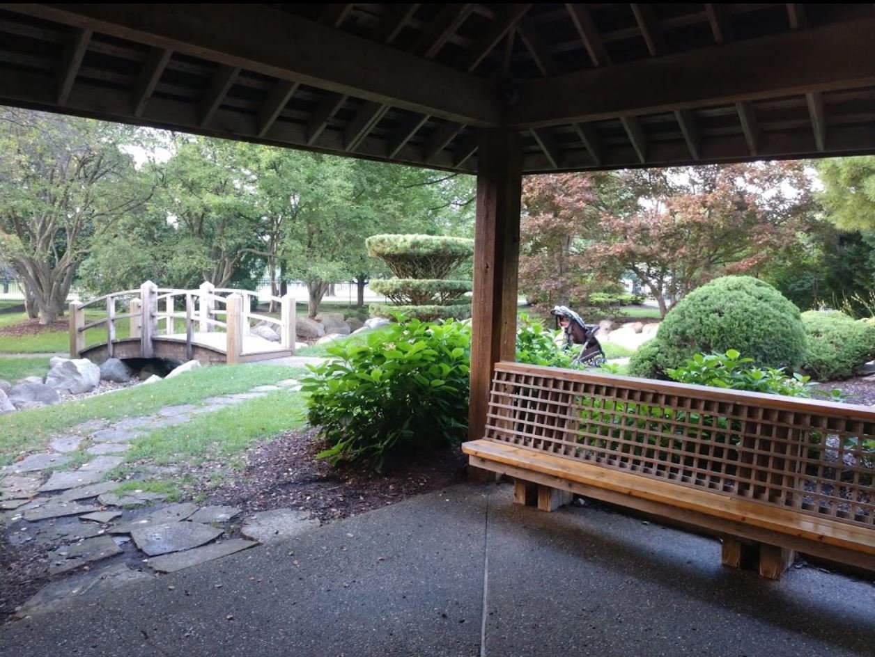 shiojiri garden in mishawaka, indiana is a japanese tea garden