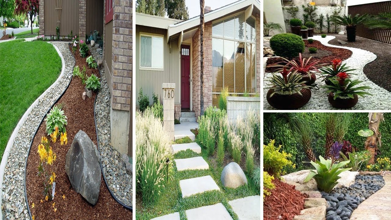 29 easy and low maintenance landscaping front yard with rocks | garden
