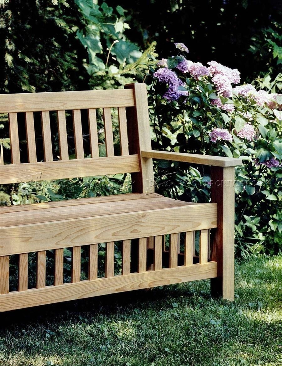 Garden Bench Diy • Woodarchivist throughout Outdoor Patio Bench Ideas