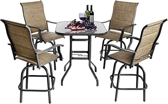 You are currently viewing Outdoor Patio Bar Height Swivel Chairs