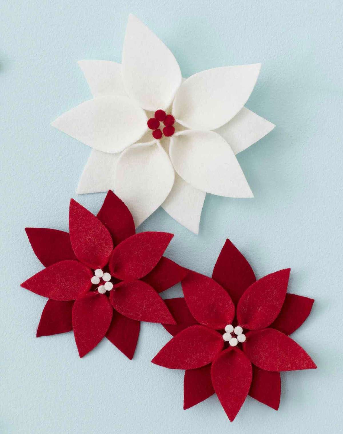 easy diy felt poinsettia christmas ornament | better homes & gardens