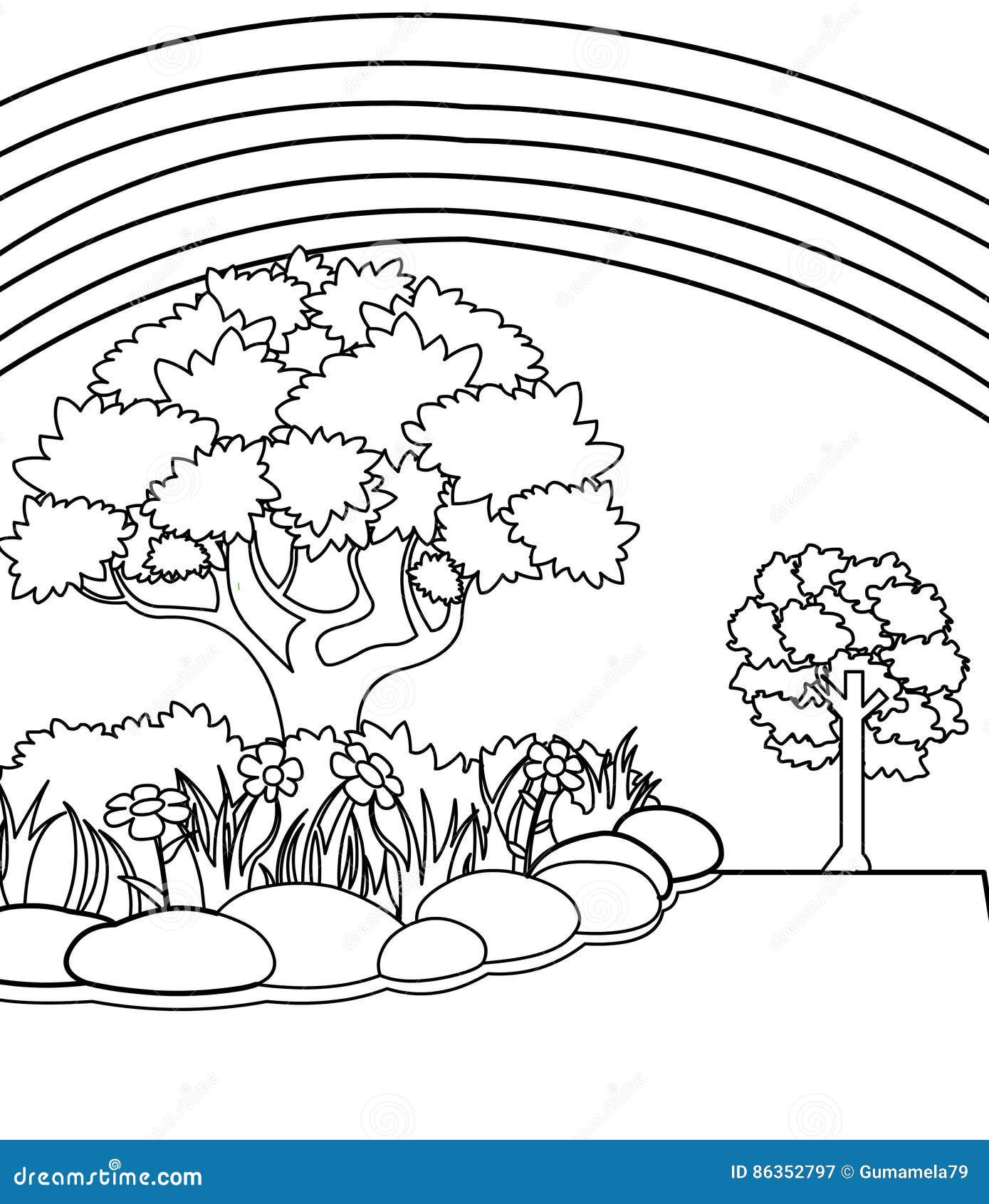 garden coloring page stock illustration. illustration of juvenile