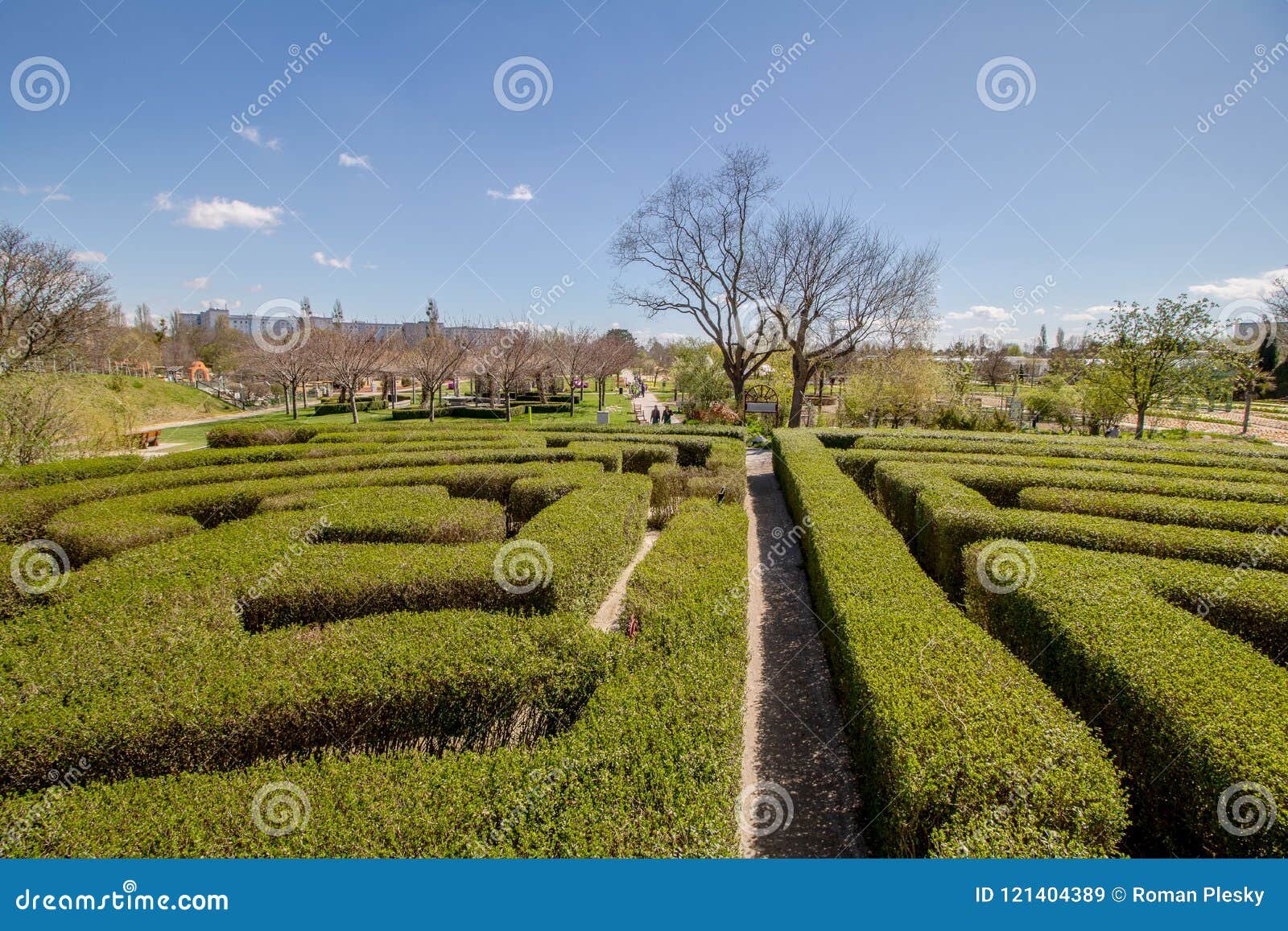 the famous flower gardens hirschstetten in vienna, austria stock